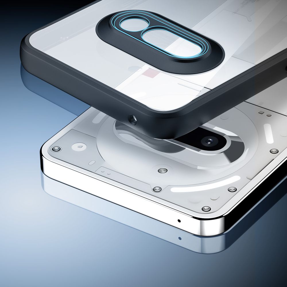 Etui Dux Ducis AIMO do Nothing Phone 3a, przezroczyste z czarną ramką